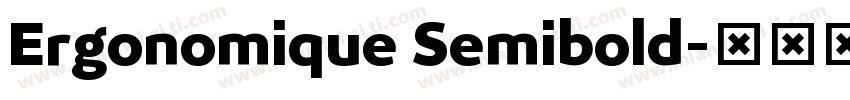 Ergonomique Semibold字体转换